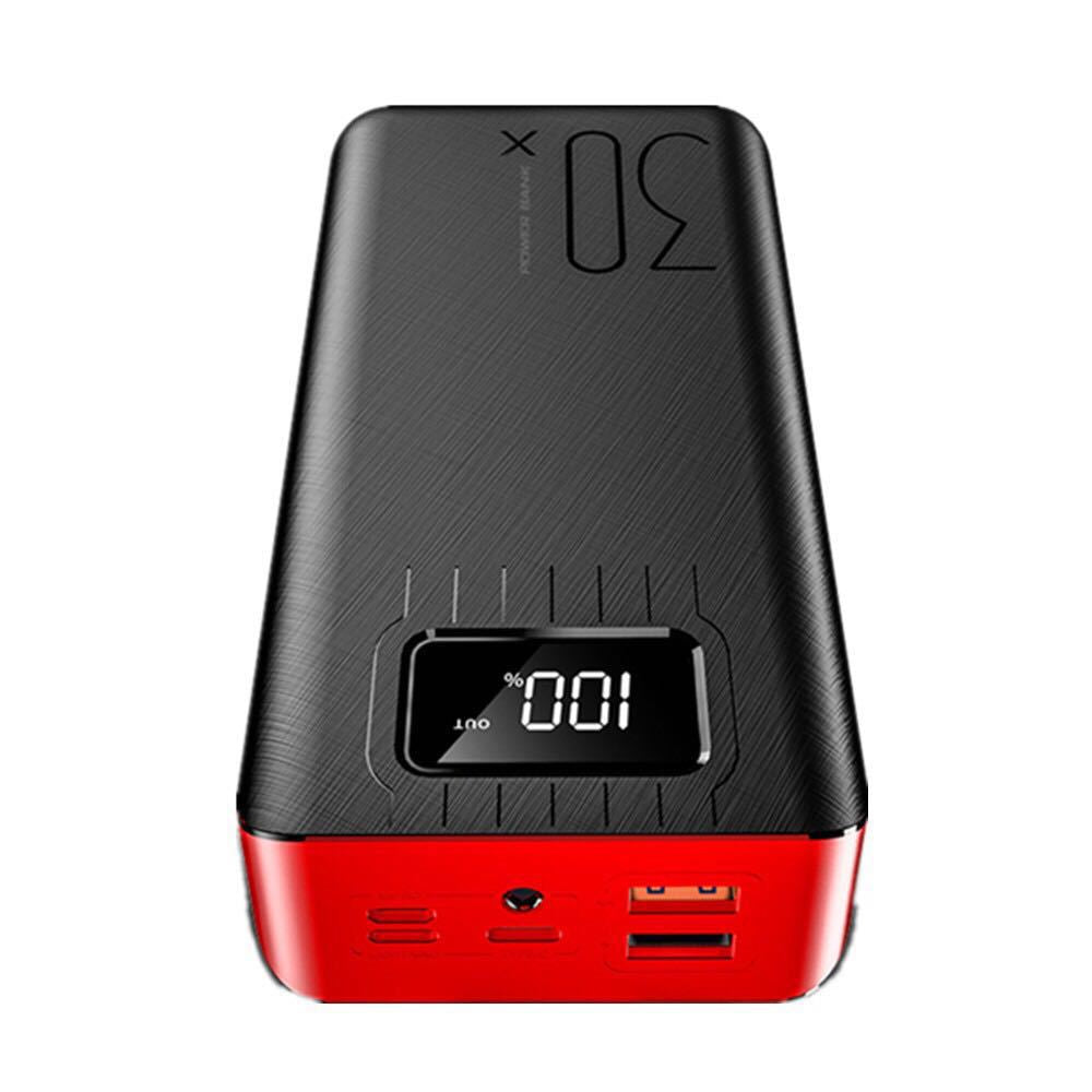 New digital display large capacity power bank 30000 mAh three input ports travel portable fast charging mobile power bank