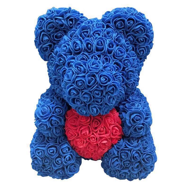Rose Bear Simulation Rose Bear Creative Christmas Valentine's Day Birthday Gift Bubble Rose Bear