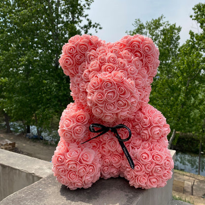 Rose Bear Simulation Rose Bear Creative Christmas Valentine's Day Birthday Gift Bubble Rose Bear
