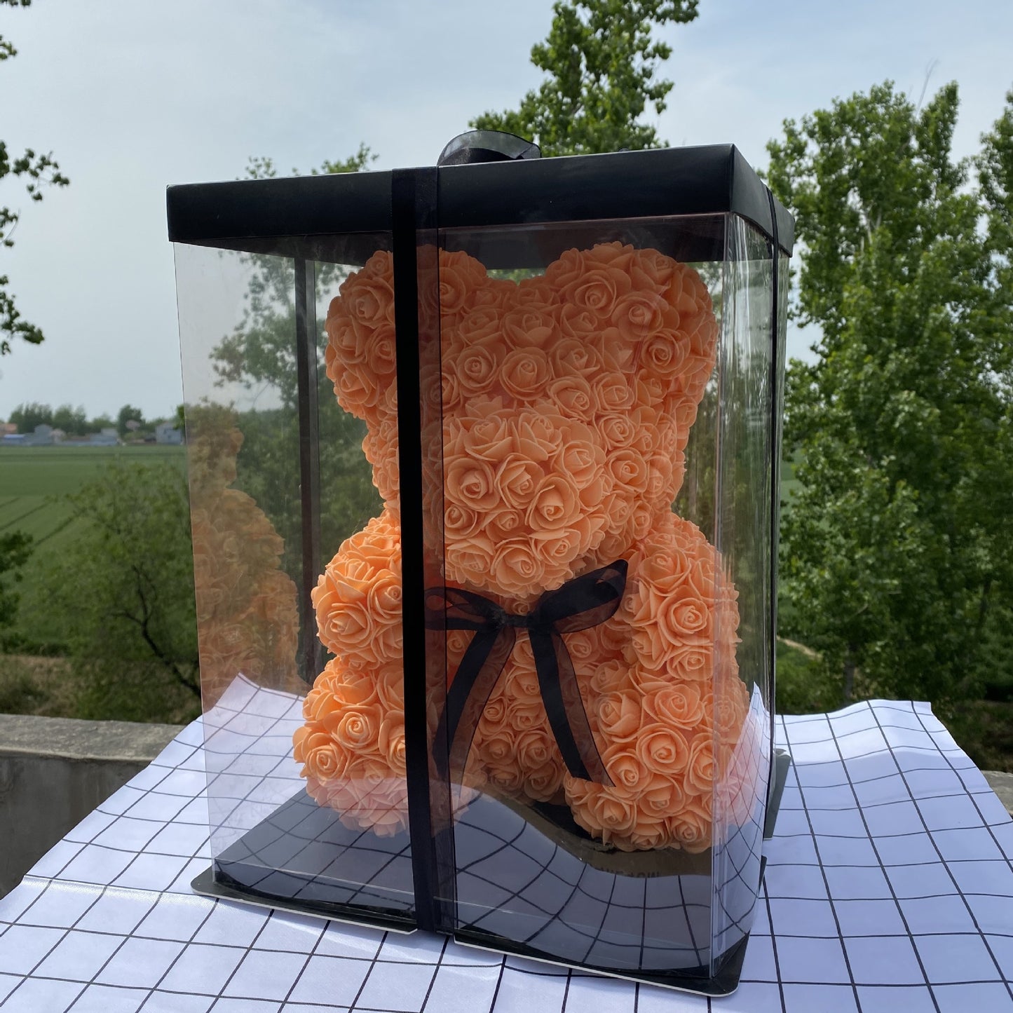 Rose Bear Simulation Rose Bear Creative Christmas Valentine's Day Birthday Gift Bubble Rose Bear