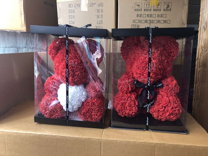 Rose Bear Simulation Rose Bear Creative Christmas Valentine's Day Birthday Gift Bubble Rose Bear
