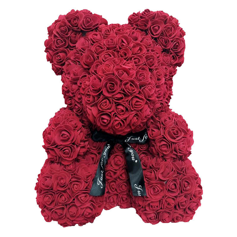 Rose Bear Simulation Rose Bear Creative Christmas Valentine's Day Birthday Gift Bubble Rose Bear