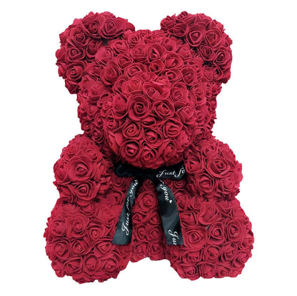 Rose Bear Simulation Rose Bear Creative Christmas Valentine's Day Birthday Gift Bubble Rose Bear