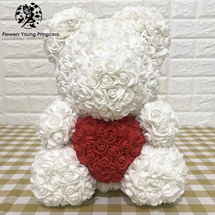 Rose Bear Simulation Rose Bear Creative Christmas Valentine's Day Birthday Gift Bubble Rose Bear