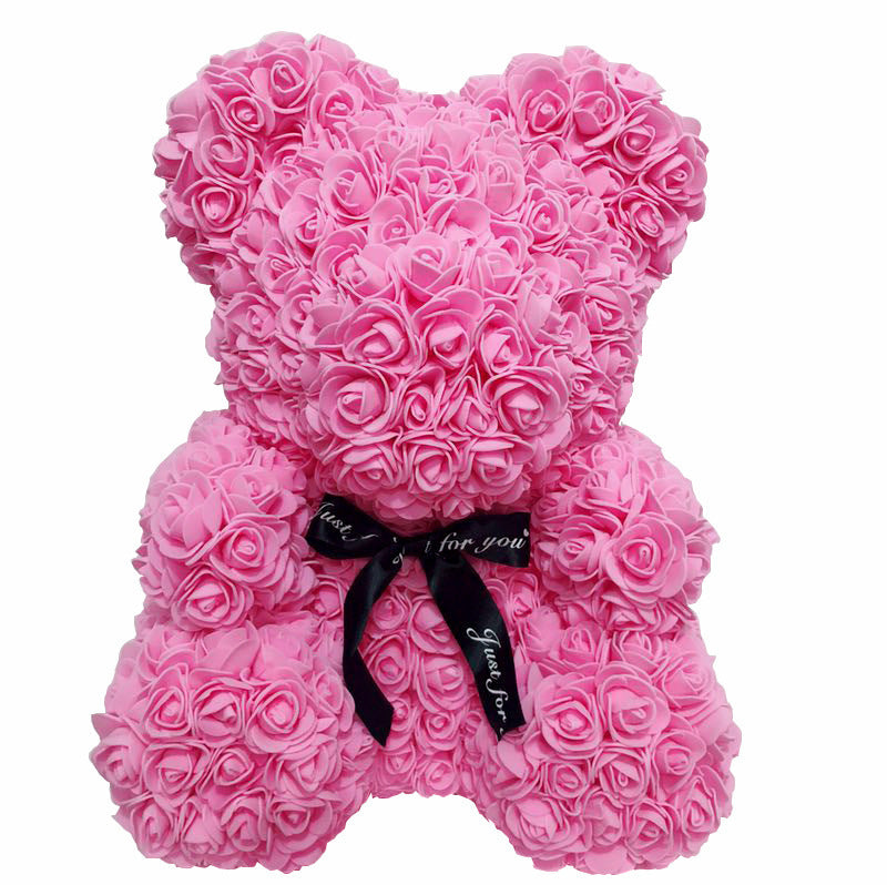 Rose Bear Simulation Rose Bear Creative Christmas Valentine's Day Birthday Gift Bubble Rose Bear