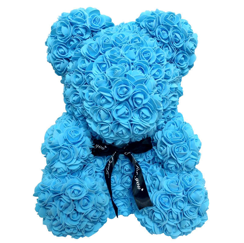 Rose Bear Simulation Rose Bear Creative Christmas Valentine's Day Birthday Gift Bubble Rose Bear