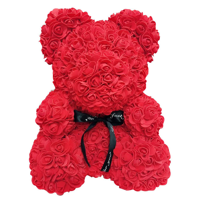 Rose Bear Simulation Rose Bear Creative Christmas Valentine's Day Birthday Gift Bubble Rose Bear