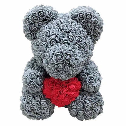 Rose Bear Simulation Rose Bear Creative Christmas Valentine's Day Birthday Gift Bubble Rose Bear