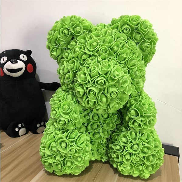 Rose Bear Simulation Rose Bear Creative Christmas Valentine's Day Birthday Gift Bubble Rose Bear