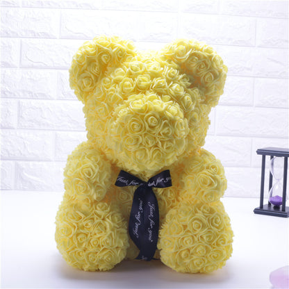 Rose Bear Simulation Rose Bear Creative Christmas Valentine's Day Birthday Gift Bubble Rose Bear