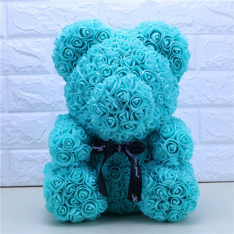 Rose Bear Simulation Rose Bear Creative Christmas Valentine's Day Birthday Gift Bubble Rose Bear
