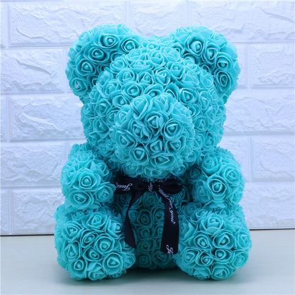 Rose Bear Simulation Rose Bear Creative Christmas Valentine's Day Birthday Gift Bubble Rose Bear