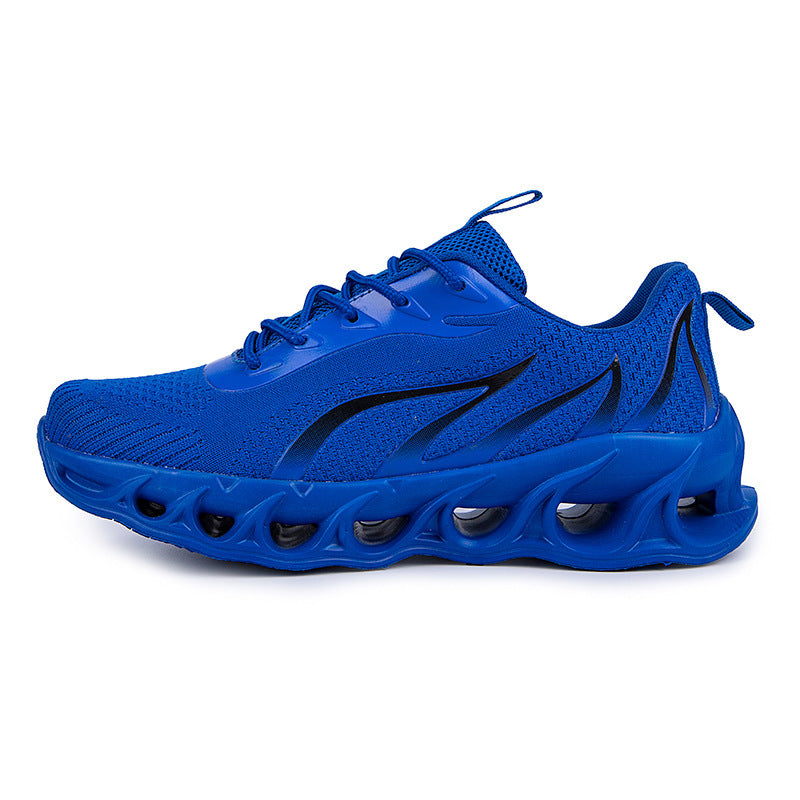 Sneakers Men's Shoes Cross-border Breathable Flyknit Sneakers Flame Fashion Trend Light Sole Running Shoes