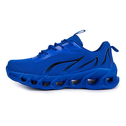 Men's Flame Print Flyknit Running Sneakers — Lightweight Fashion Shoes
