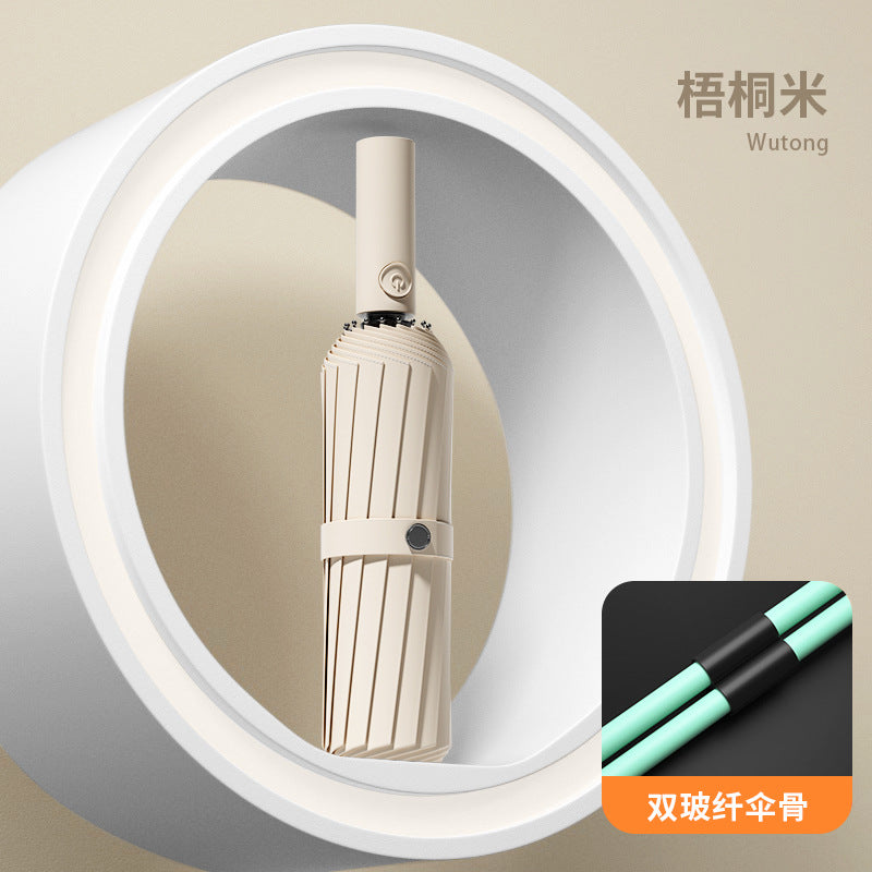 Fully automatic double large umbrella folding wholesale sunny and rainy dual-purpose umbrella sun umbrella sunshade umbrella 24 bone large umbrella