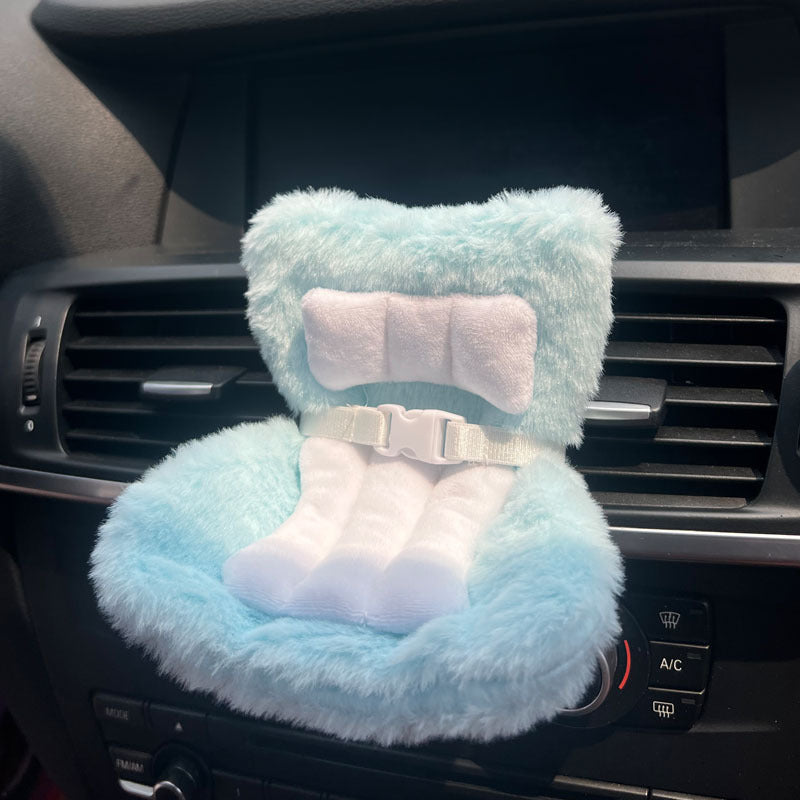 Cross-border applicable to labubu doll safety seat cute doll air outlet aromatherapy ornaments car interior decoration