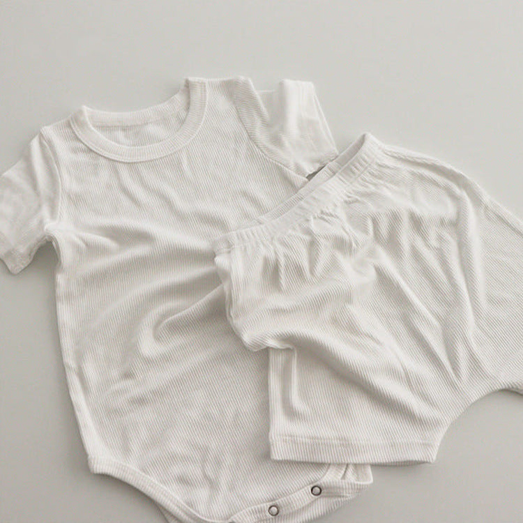 Baby Summer Romper Set — Modal Onesie Crawling Outfit for Newborns