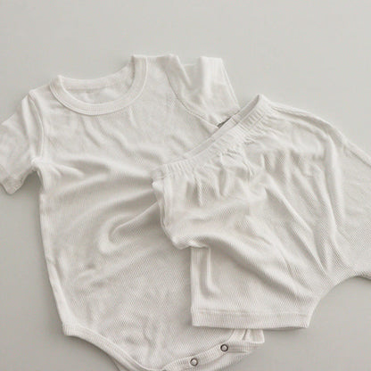 Baby Summer Romper Set — Modal Onesie Crawling Outfit for Newborns
