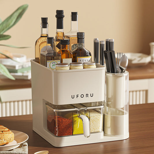 Multifunctional Kitchen Storage Rack — Tableware & Condiment Organizer