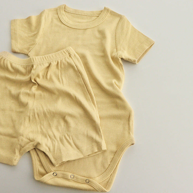 Baby Summer Romper Set — Modal Onesie Crawling Outfit for Newborns