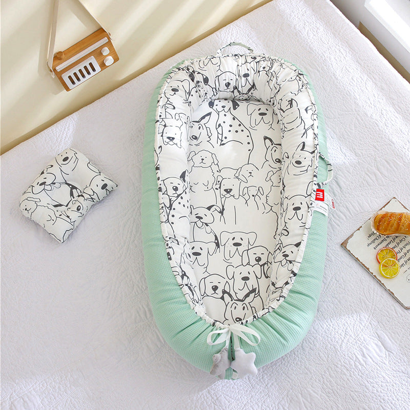 Portable Baby Nest Bed — Breathable Honeycomb Co-Sleeping Bassinet