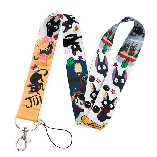 Riman witch and black cat mobile phone lanyard hard card set exhibition work card bus card access card universal protection card