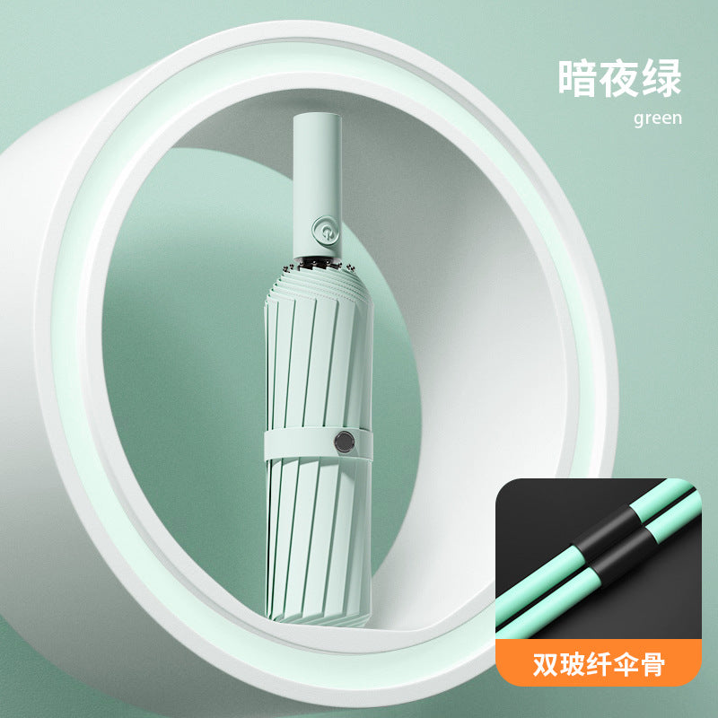 Fully automatic double large umbrella folding wholesale sunny and rainy dual-purpose umbrella sun umbrella sunshade umbrella 24 bone large umbrella