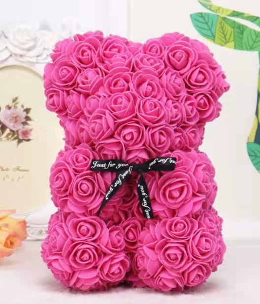 Rose Bear Simulation Rose Bear Creative Christmas Valentine's Day Birthday Gift Bubble Rose Bear