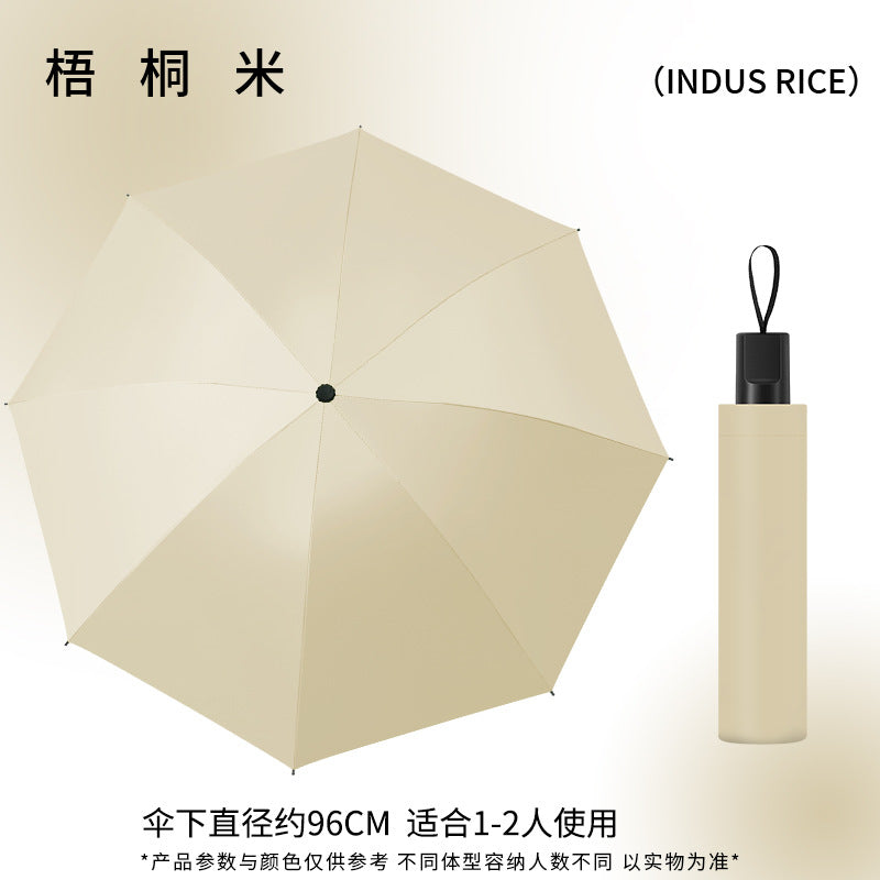 Sunny and rainy dual-purpose umbrella folding umbrella fully automatic buckle enlarged thickened multi-person outdoor anti-ultraviolet umbrella