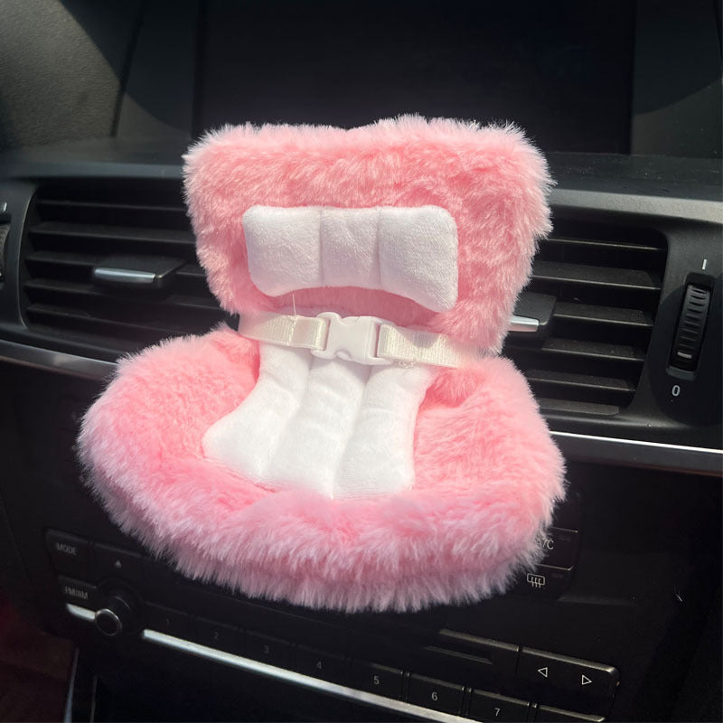 Cross-border applicable to labubu doll safety seat cute doll air outlet aromatherapy ornaments car interior decoration