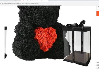 Rose Bear Simulation Rose Bear Creative Christmas Valentine's Day Birthday Gift Bubble Rose Bear