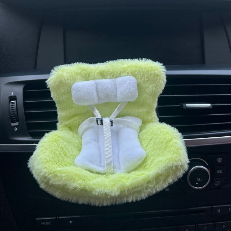 Cross-border applicable to labubu doll safety seat cute doll air outlet aromatherapy ornaments car interior decoration