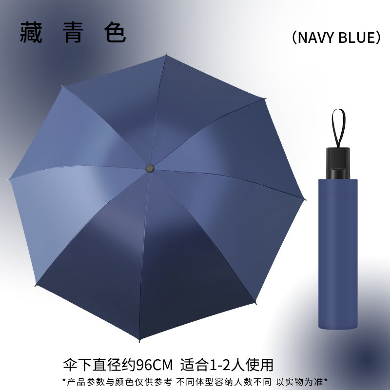 Sunny and rainy dual-purpose umbrella folding umbrella fully automatic buckle enlarged thickened multi-person outdoor anti-ultraviolet umbrella