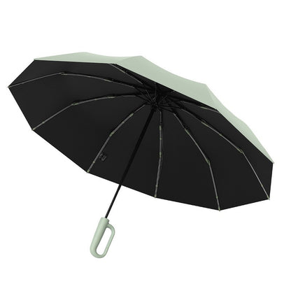 Sunny and rainy dual-purpose umbrella folding umbrella fully automatic buckle enlarged thickened multi-person outdoor anti-ultraviolet umbrella