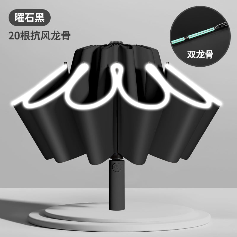 Fully automatic double large umbrella folding wholesale sunny and rainy dual-purpose umbrella sun umbrella sunshade umbrella 24 bone large umbrella