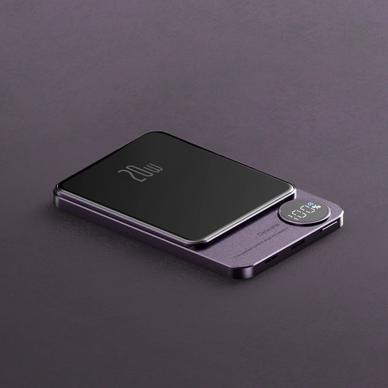 Magsafe magnetic suction power bank 10000 mAh ultra-thin and convenient wireless fast charging back clip power bank wholesale