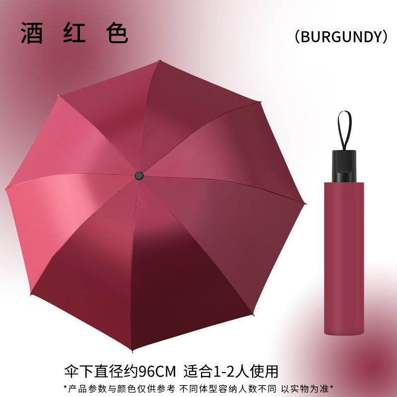 Sunny and rainy dual-purpose umbrella folding umbrella fully automatic buckle enlarged thickened multi-person outdoor anti-ultraviolet umbrella