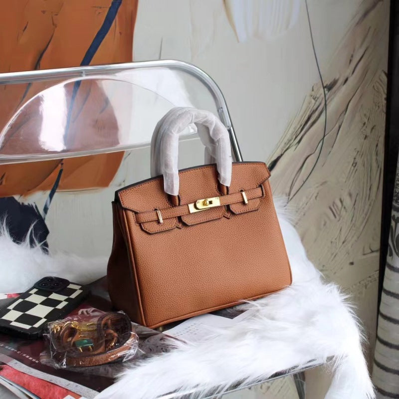 2025 new bags platinum bags women's handbags Kelly bags shoulder crossbody high-end texture commuting