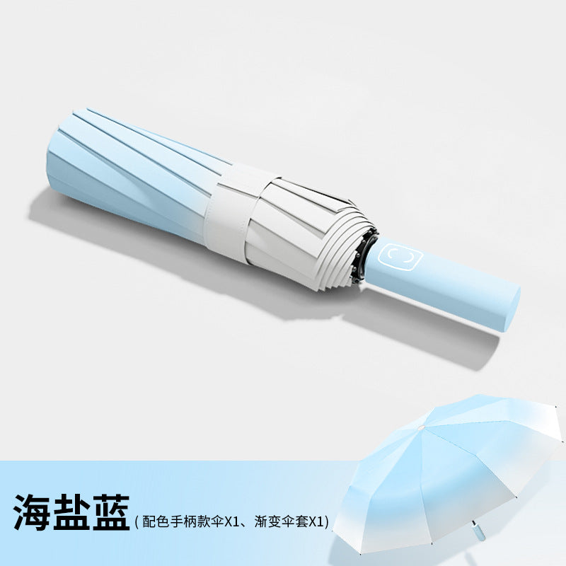 Fully automatic double large umbrella folding wholesale sunny and rainy dual-purpose umbrella sun umbrella sunshade umbrella 24 bone large umbrella