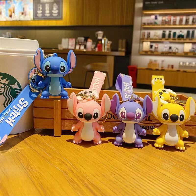Cartoon cute Stitch keychain female doll doll pendant male car key schoolbag pendant