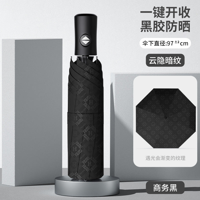 Fully automatic double large umbrella folding wholesale sunny and rainy dual-purpose umbrella sun umbrella sunshade umbrella 24 bone large umbrella
