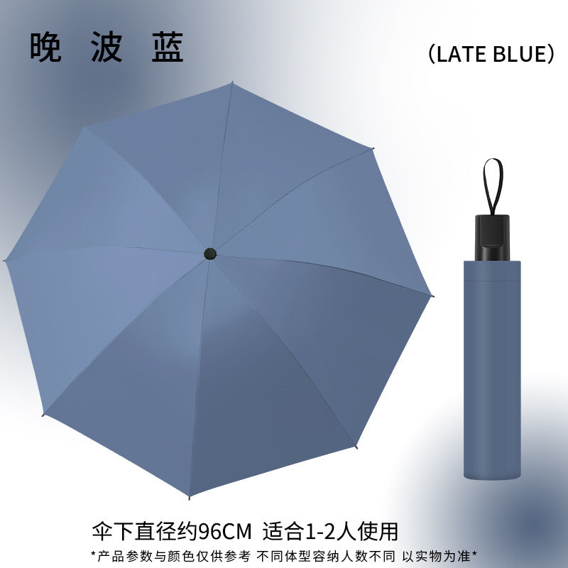 Sunny and rainy dual-purpose umbrella folding umbrella fully automatic buckle enlarged thickened multi-person outdoor anti-ultraviolet umbrella