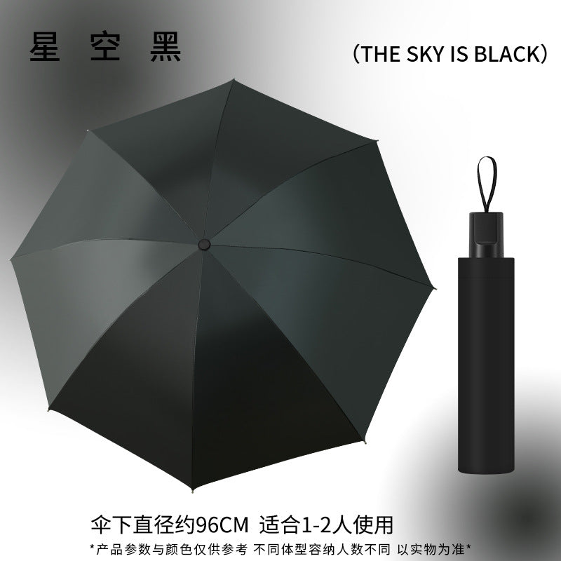 Sunny and rainy dual-purpose umbrella folding umbrella fully automatic buckle enlarged thickened multi-person outdoor anti-ultraviolet umbrella