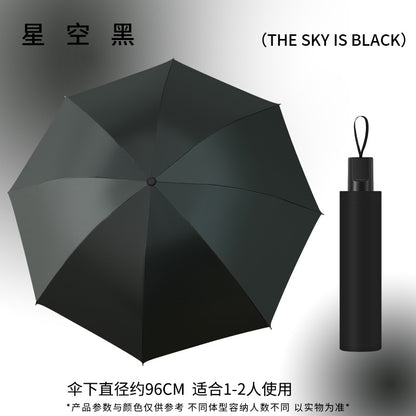 Sunny and rainy dual-purpose umbrella folding umbrella fully automatic buckle enlarged thickened multi-person outdoor anti-ultraviolet umbrella