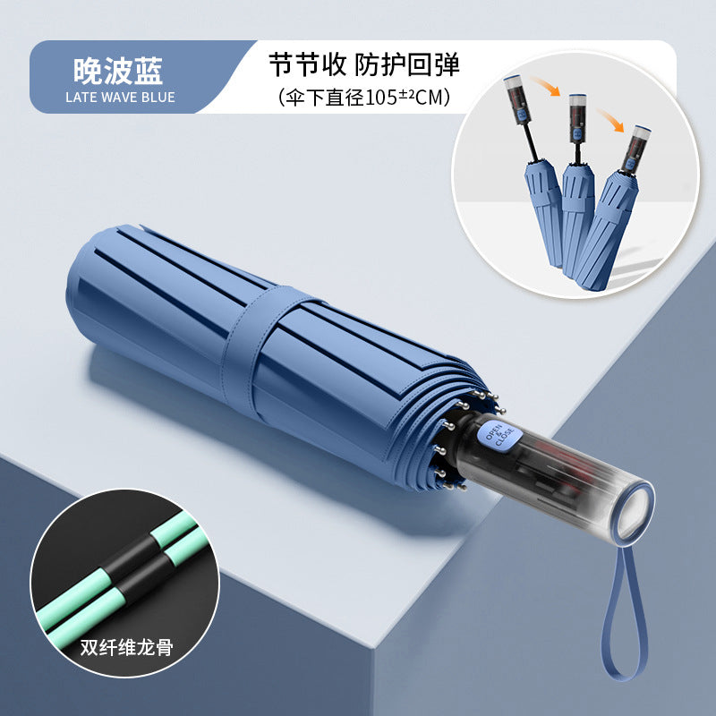 Fully automatic double large umbrella folding wholesale sunny and rainy dual-purpose umbrella sun umbrella sunshade umbrella 24 bone large umbrella