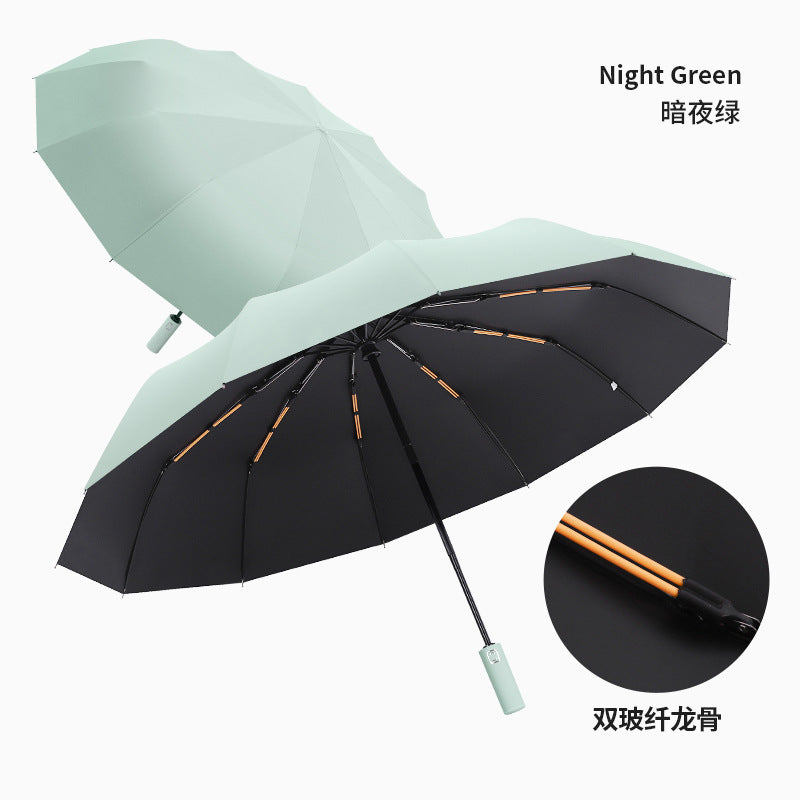 Fully automatic double large umbrella folding wholesale sunny and rainy dual-purpose umbrella sun umbrella sunshade umbrella 24 bone large umbrella