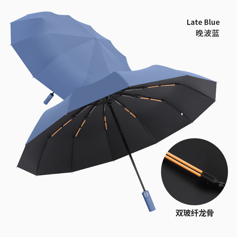 Fully automatic double large umbrella folding wholesale sunny and rainy dual-purpose umbrella sun umbrella sunshade umbrella 24 bone large umbrella