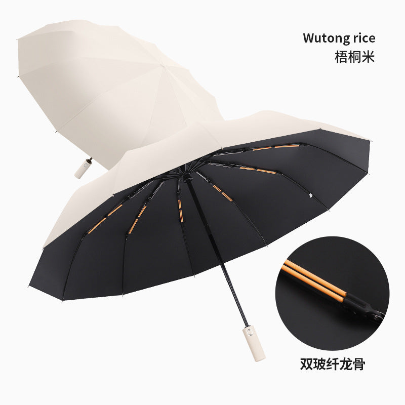 Fully automatic double large umbrella folding wholesale sunny and rainy dual-purpose umbrella sun umbrella sunshade umbrella 24 bone large umbrella