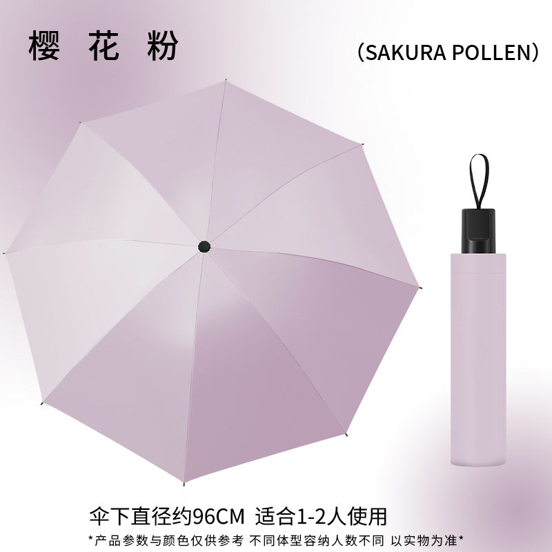 Sunny and rainy dual-purpose umbrella folding umbrella fully automatic buckle enlarged thickened multi-person outdoor anti-ultraviolet umbrella