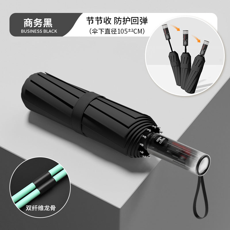 Fully automatic double large umbrella folding wholesale sunny and rainy dual-purpose umbrella sun umbrella sunshade umbrella 24 bone large umbrella